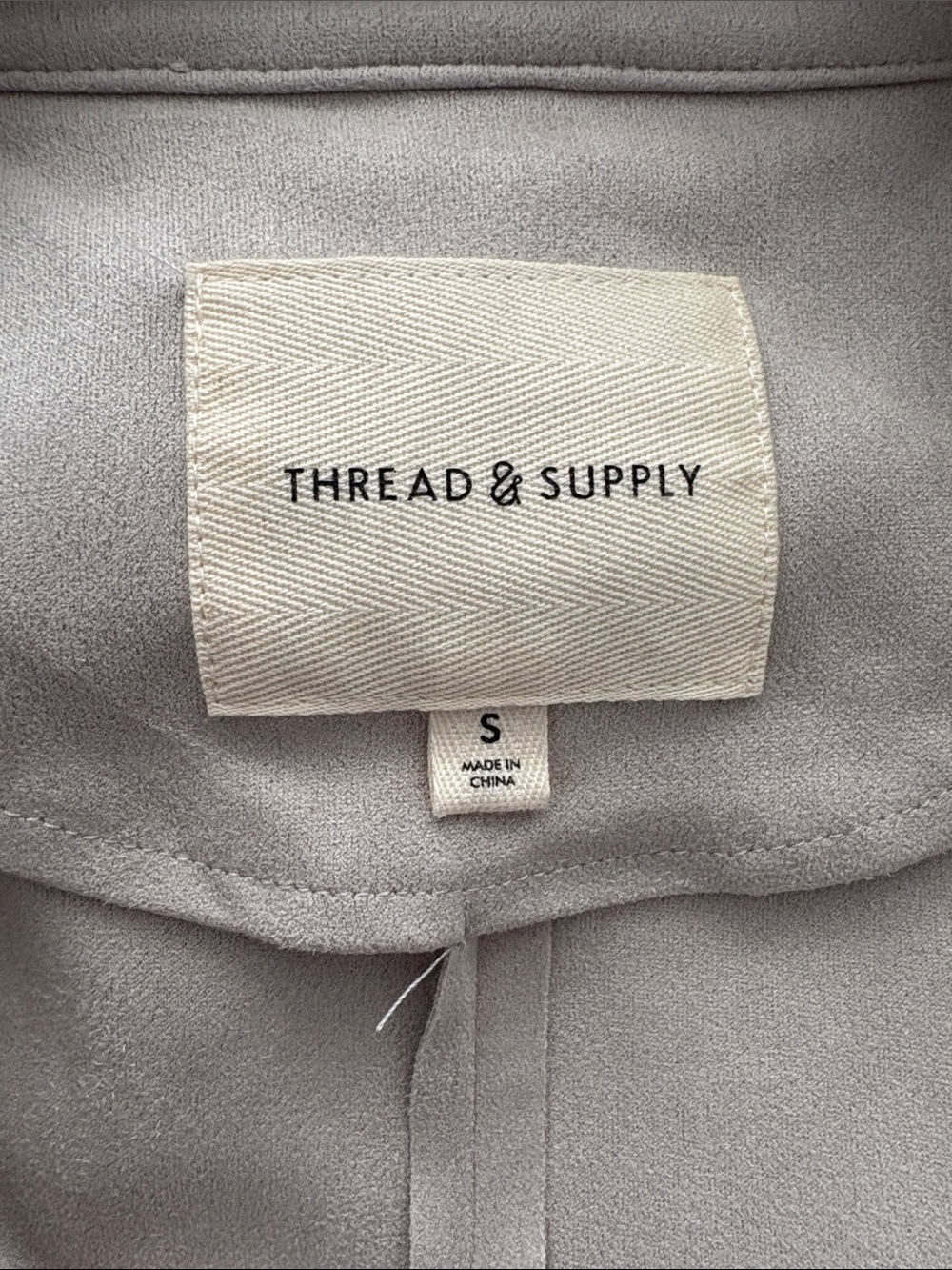 Thread & Supply Taupe Drawstring Open-Front Cardigan - Picture 3 of 3